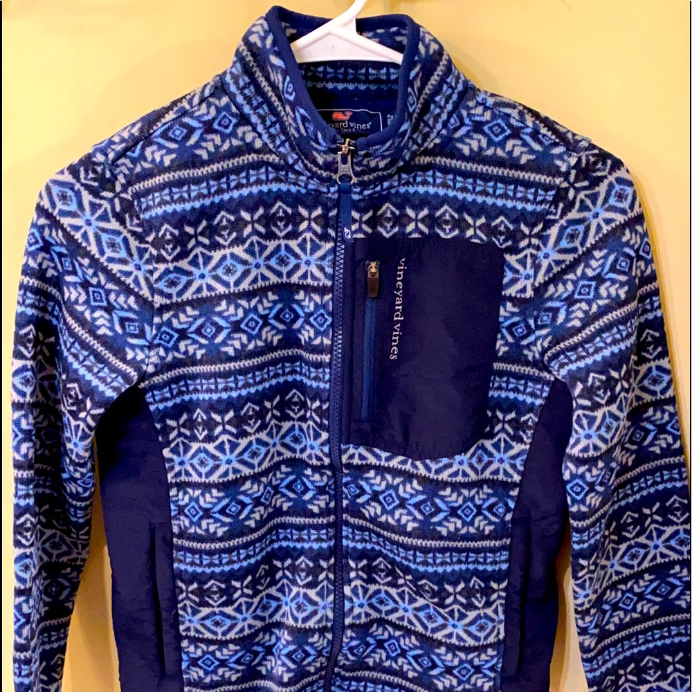 Vineyard Vines Fair Isle jacket - boys small 8-10